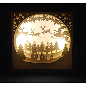 Christmas Forest 3D Papercut Light For Home Decoration