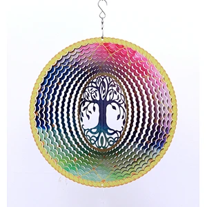 Stainless Steel Tree Of Life Wind Spinner For Gadren Hanging Decoration