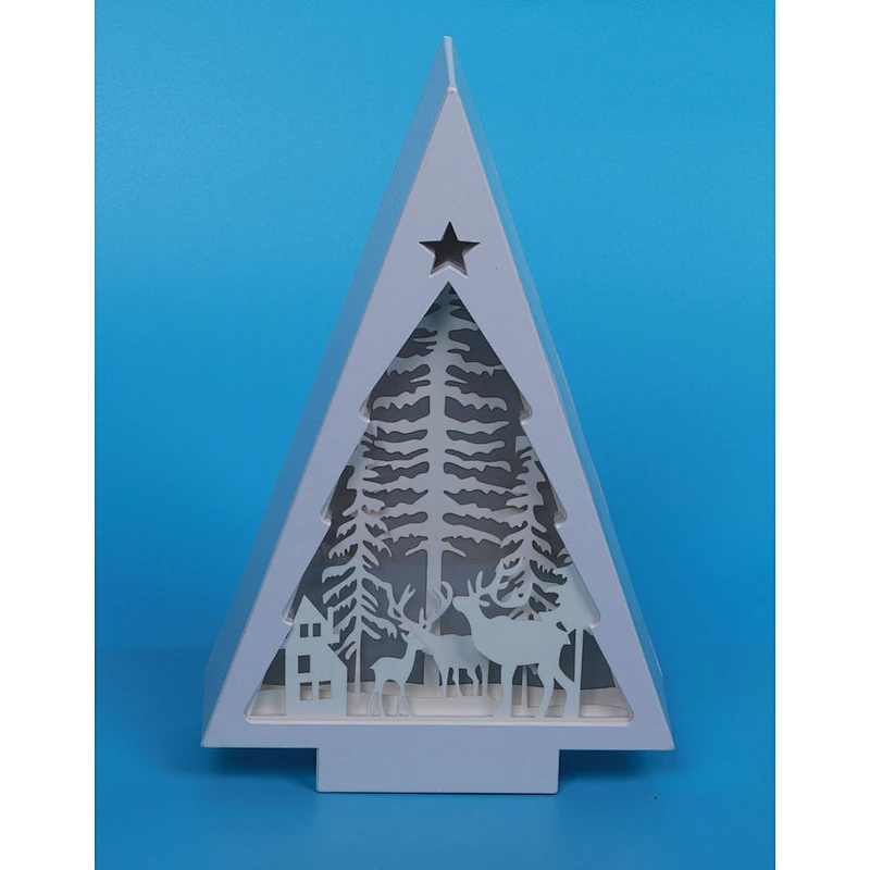 Christmas Tree 3D Papercut Light For Home Decoration