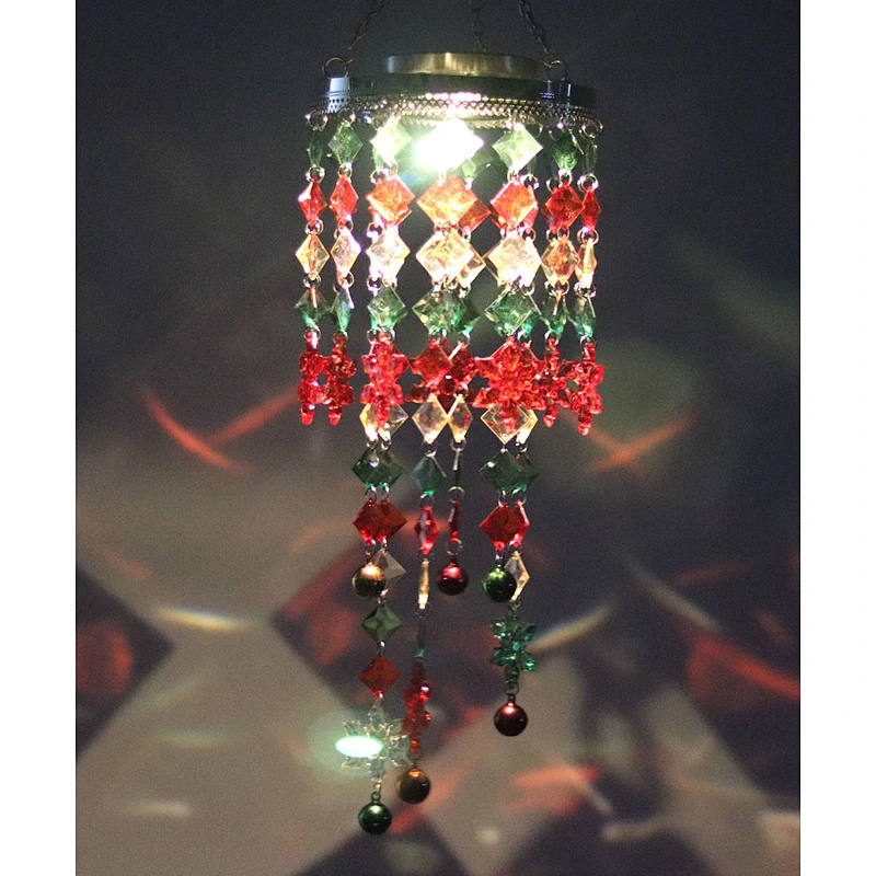 Christmas Snowflake Wind Chime With Solar light