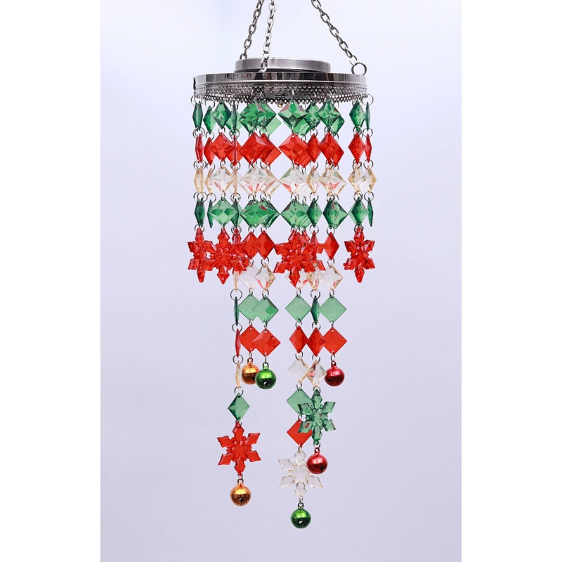 Christmas Snowflake Wind Chime With Solar light