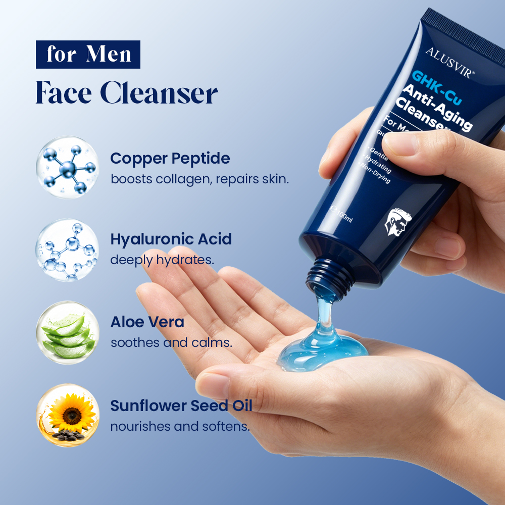 GHK-Cu Blue Copper Peptide Face Wash for Men