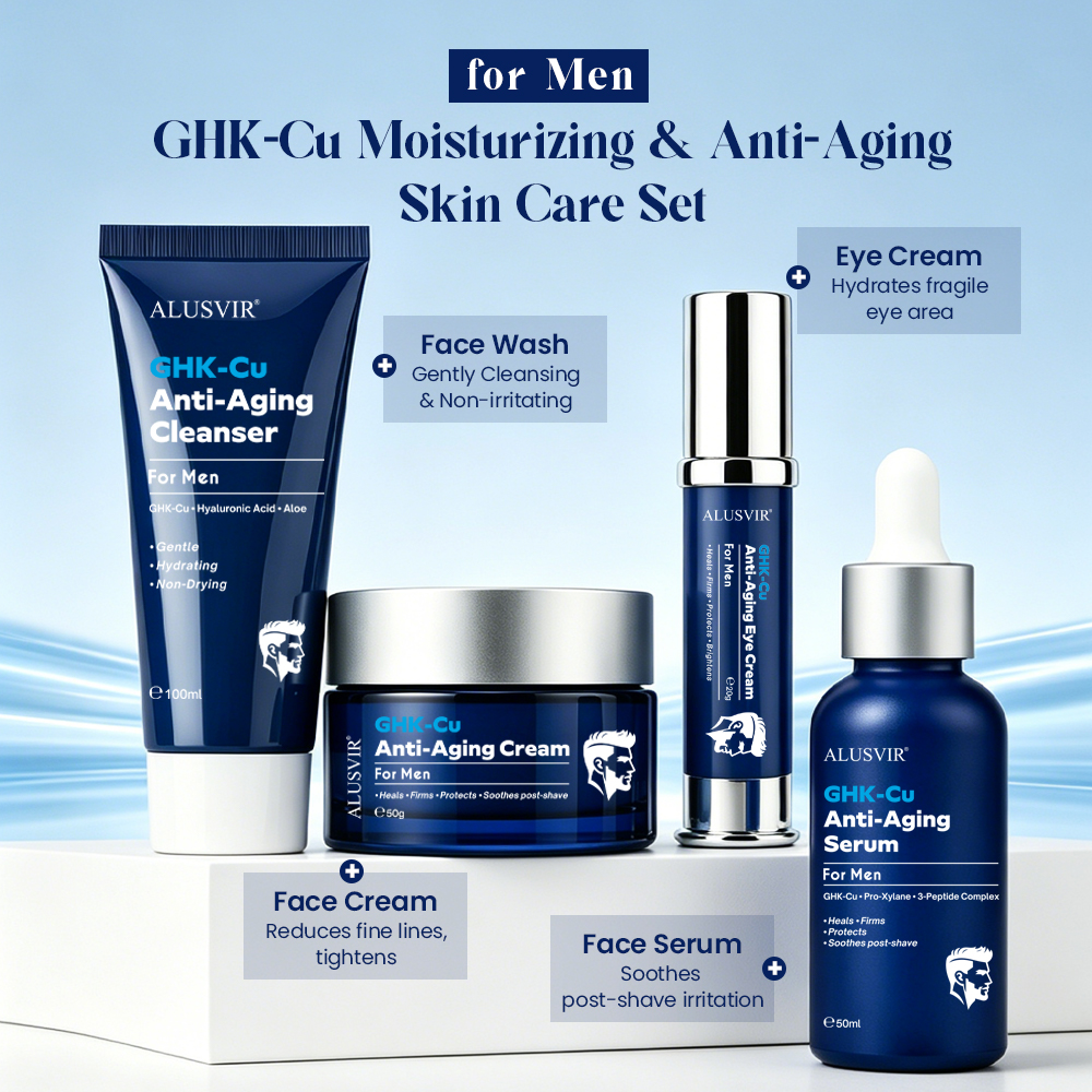 GHK-Cu blue copper peptide skin care set for men