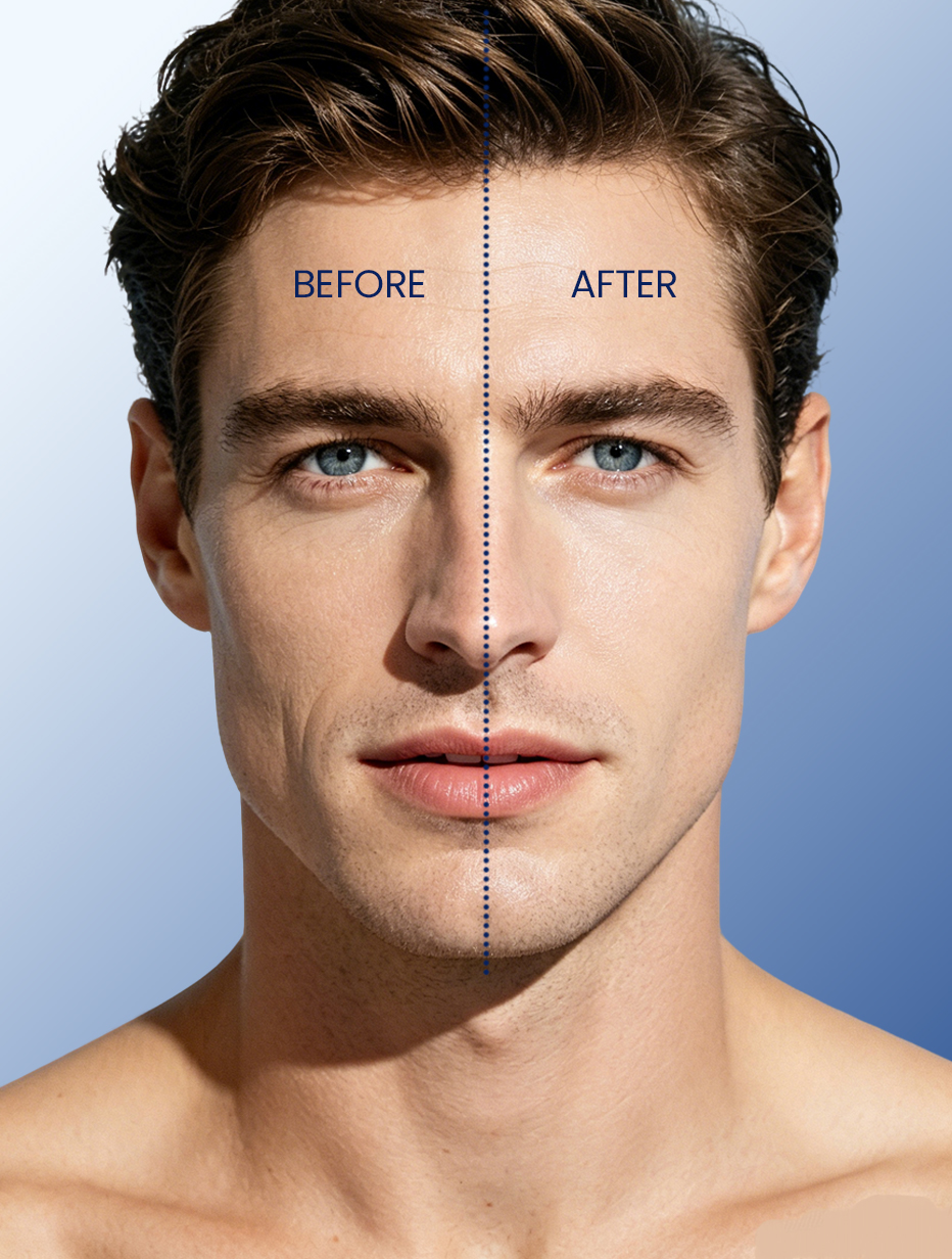 GHK-Cu blue copper peptide skin care set for men