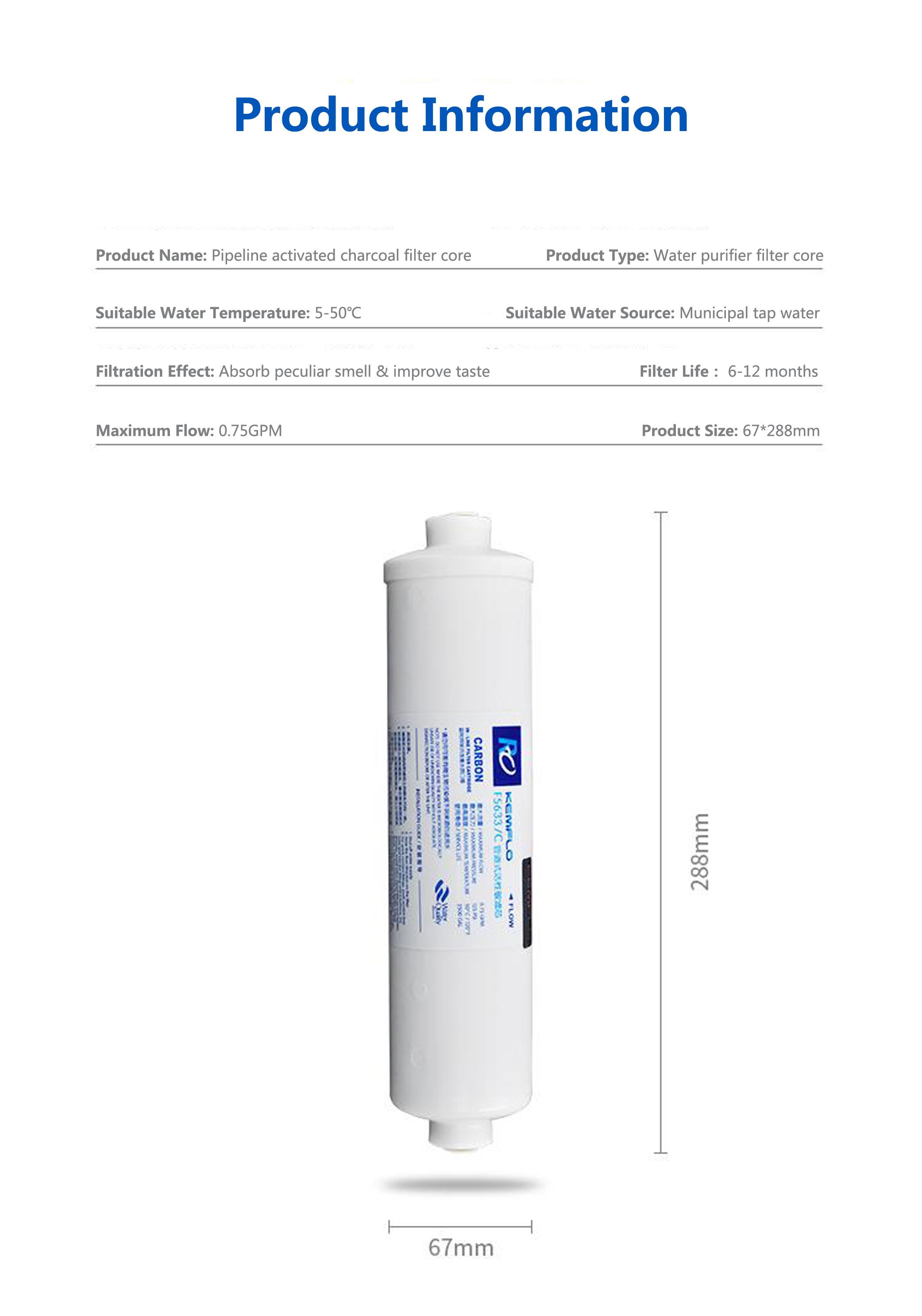 water purifier, activated charcoal post filter, hollow nf membrane