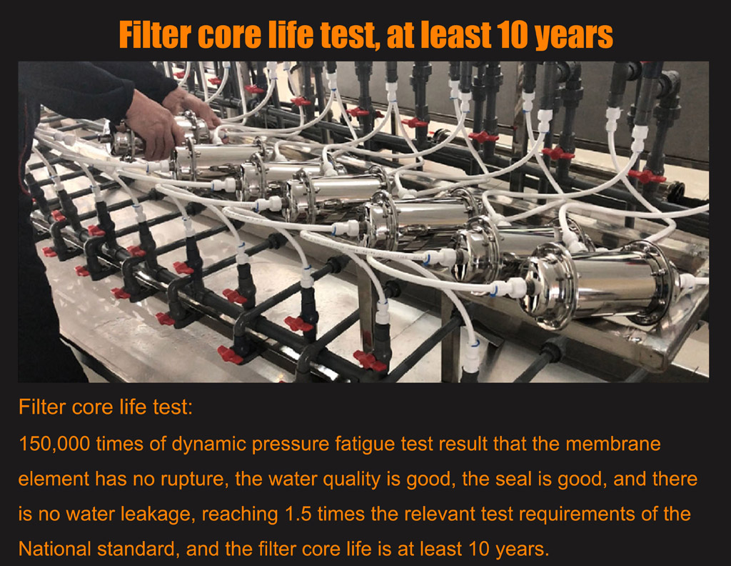 filter core life test -ROCK-HNF