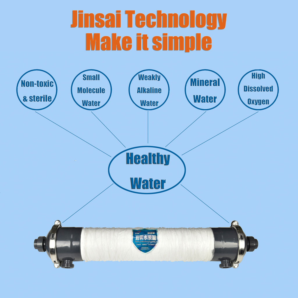 hollow nf membrane, water purifier, JS8040 whole house water purifier, non uf non ro