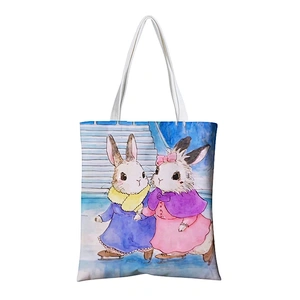 Rabbit Printed Canvas Bag