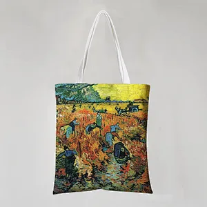Painted Cotton Tote Bag