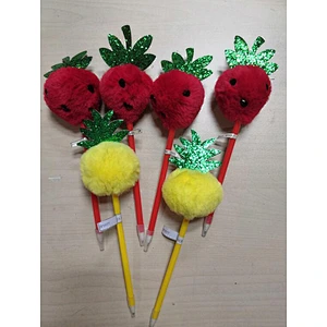Fruit pompom pen