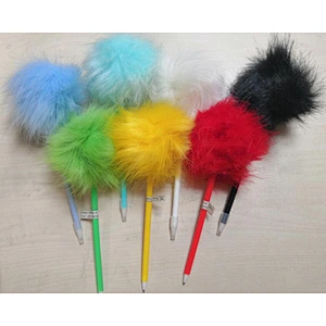 Colorful pompom pen