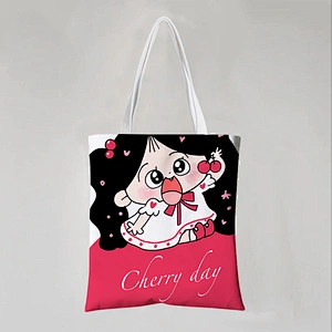 Cute Cotton Bag Stock