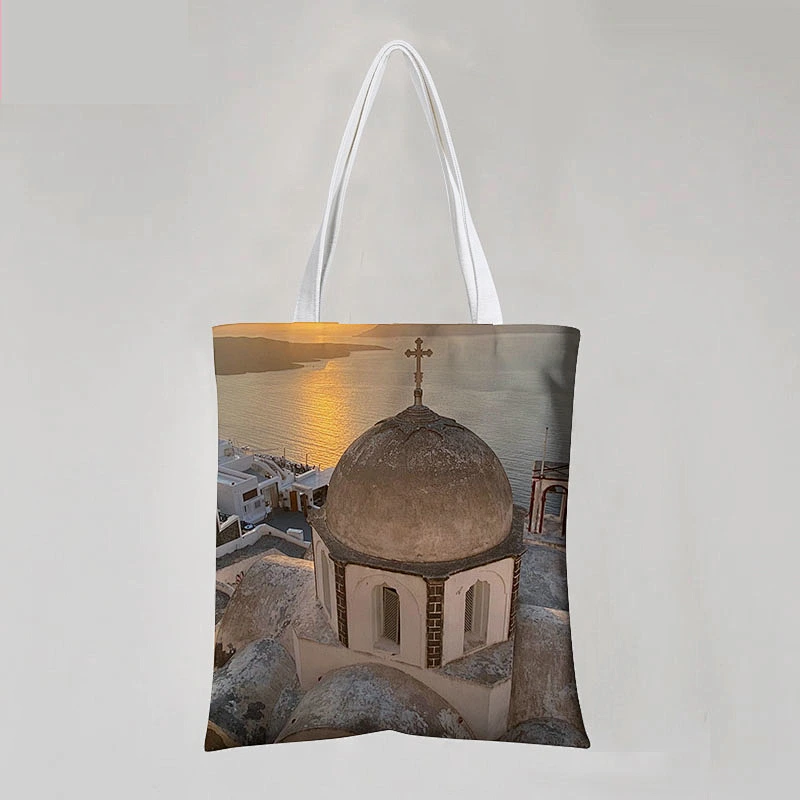 Landscape Drawing Stock Cotton Bag