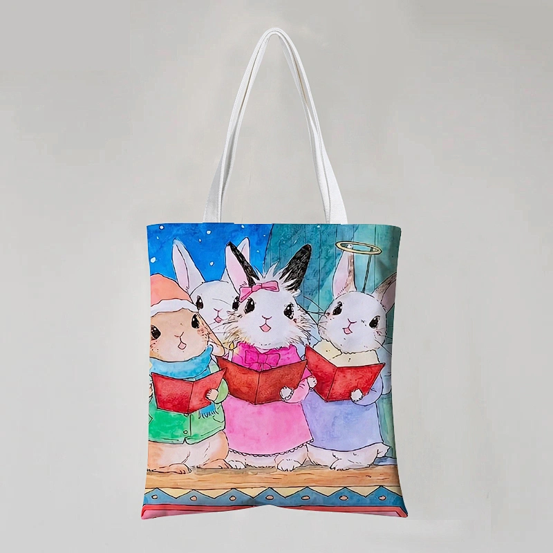 Rabbit Printed Canvas Bag
