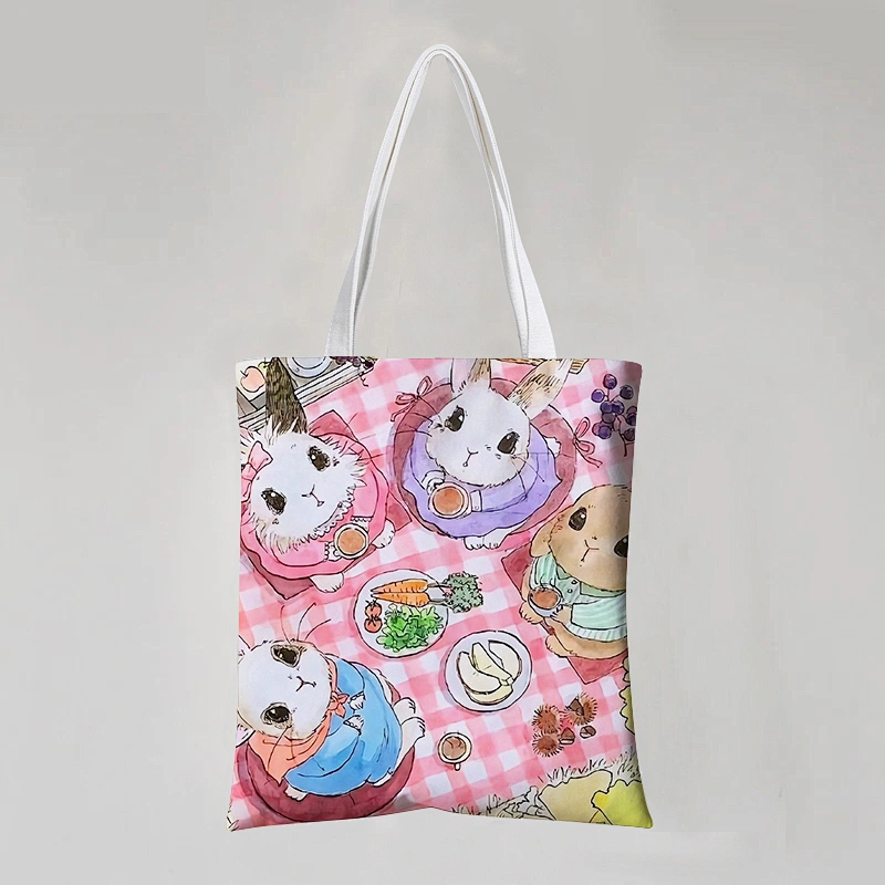Rabbit Printed Canvas Bag
