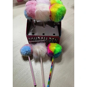Colorful pompom pen
