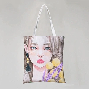 Stock Cotton Bag Cartoon Printed