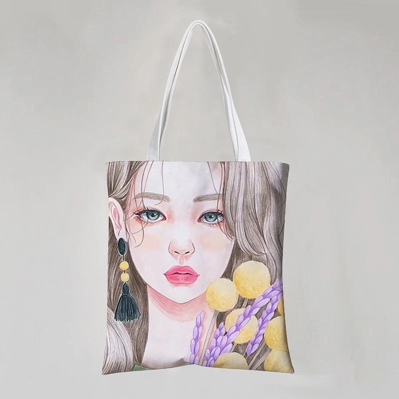 Stock Cotton Bag Cartoon Printed
