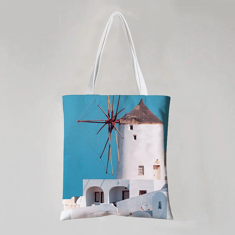 Landscape Drawing Stock Cotton Bag