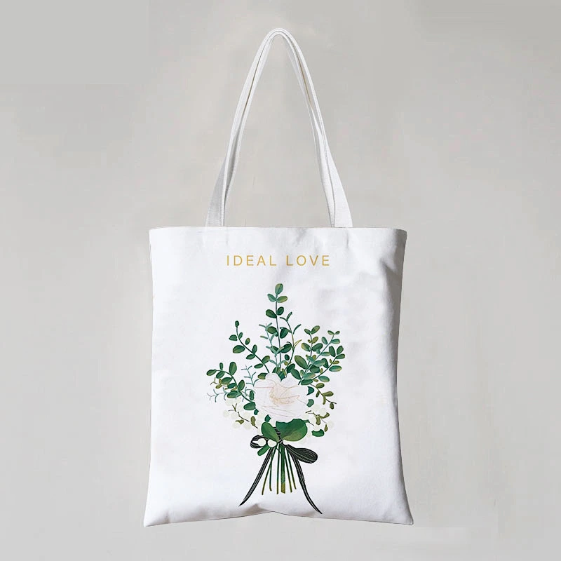 Flower Drawing In-stock cotton Bag