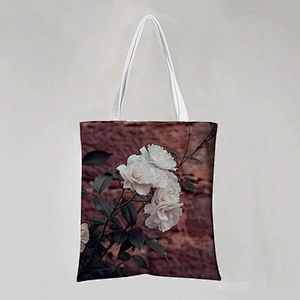 Flower Image Stock Cotton Bag