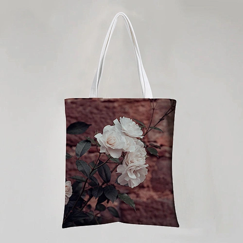 Flower Image Stock Cotton Bag