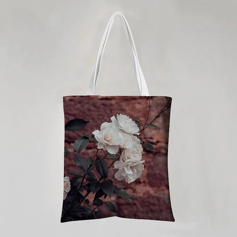 Flower Image Stock Cotton Bag