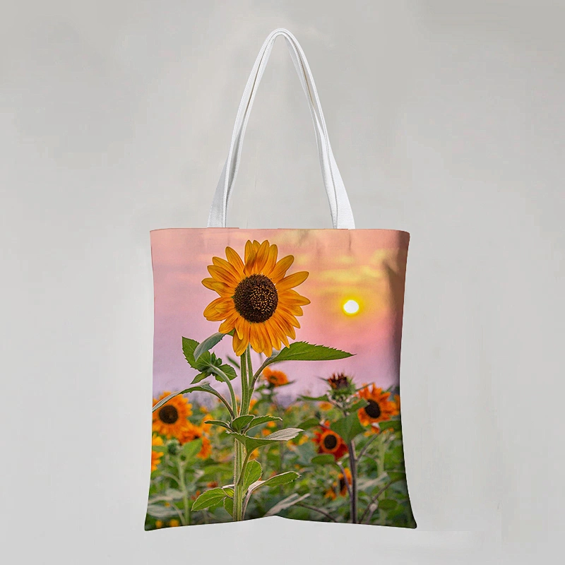 Flower Image Stock Cotton Bag