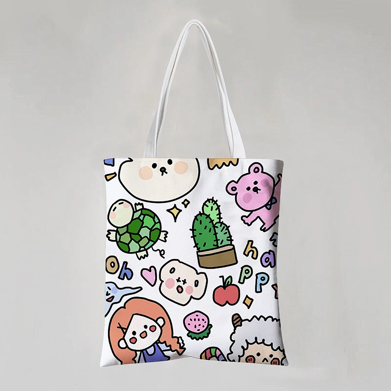Cartoon Printed Cotton Bag