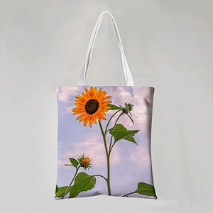 Flower Image Stock Cotton Bag