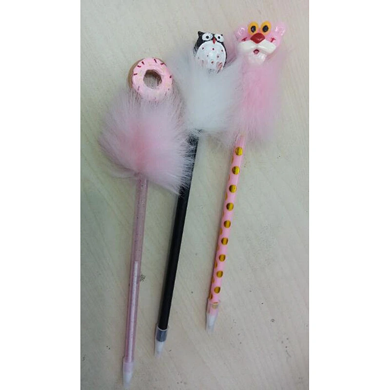 Marine animal pompom pen