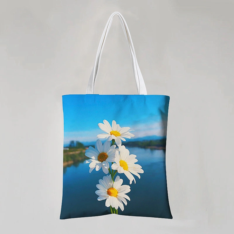 Flower Image Stock Cotton Bag