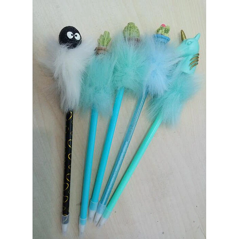 Marine animal pompom pen