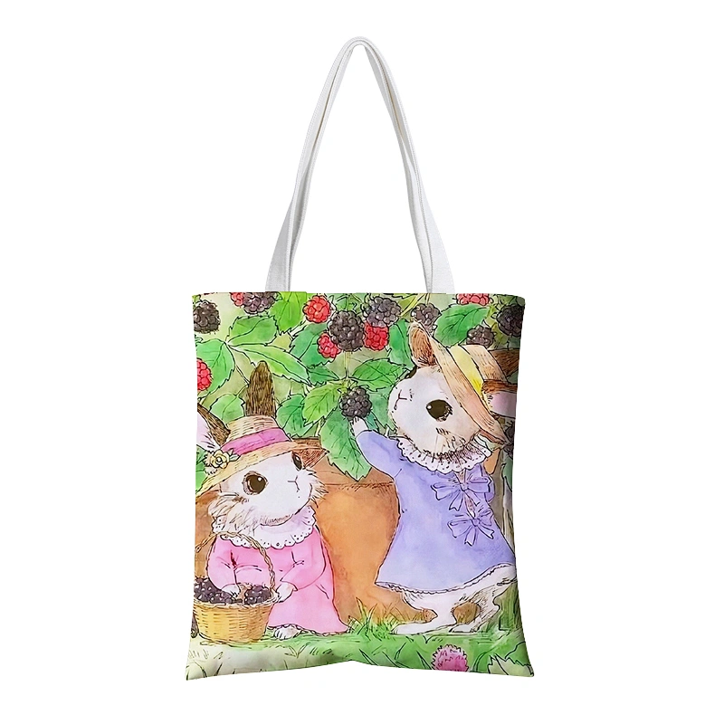 Rabbit Printed Canvas Bag