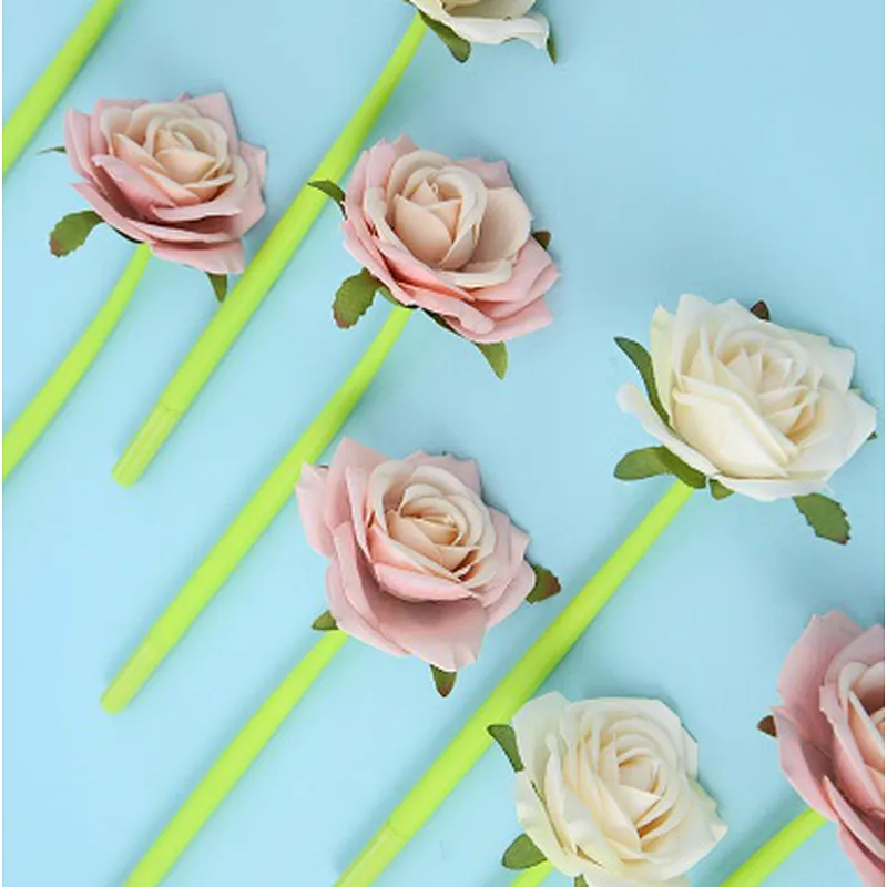 Elegant rose silicone pen