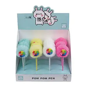 Flower hair ball pen