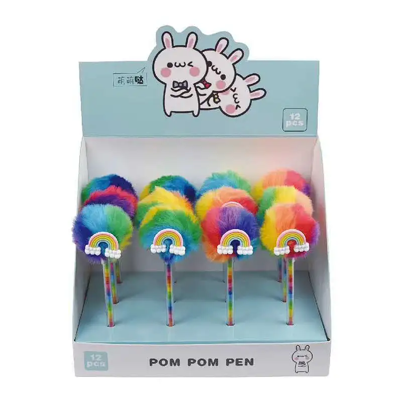 Rainbow Fur Ball Pen