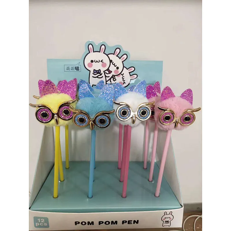 Owl fur ball pen