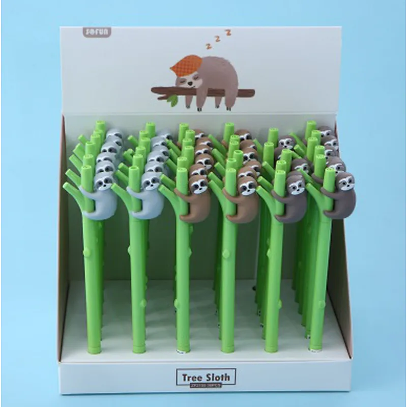 Tree sloth silicone pen.