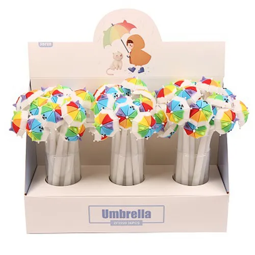 Cat umbrella silicone pen