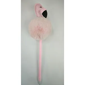 Flamingo fur ball pen