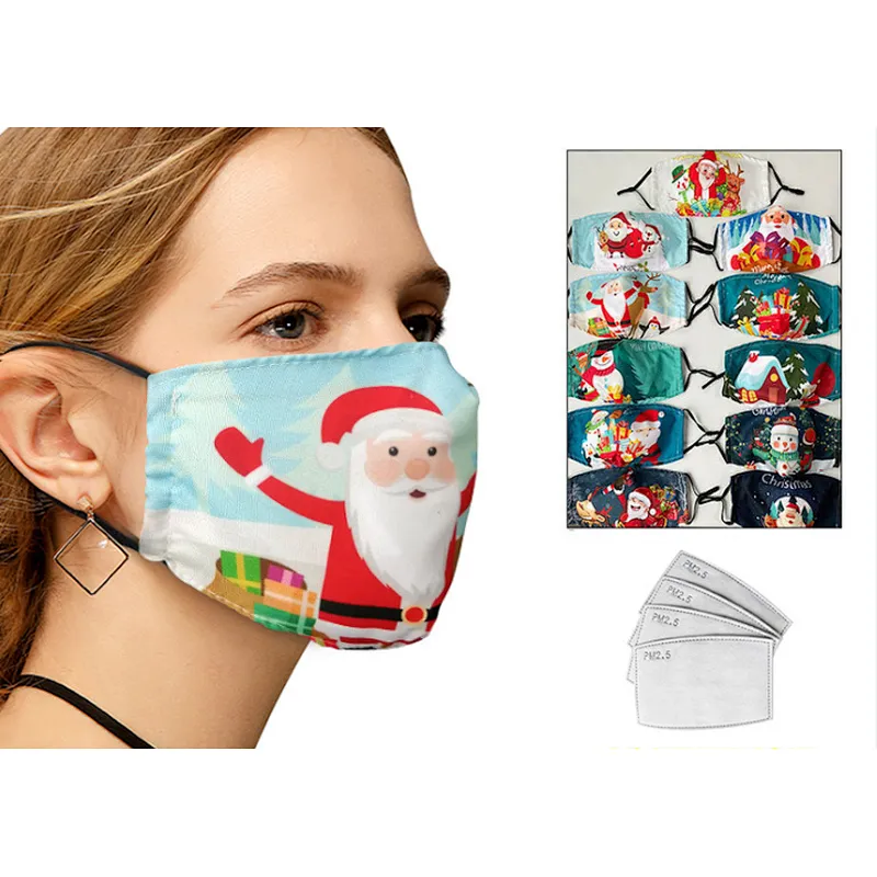 Christmas mask PM2.5 Filter Face Cover Dust Mask