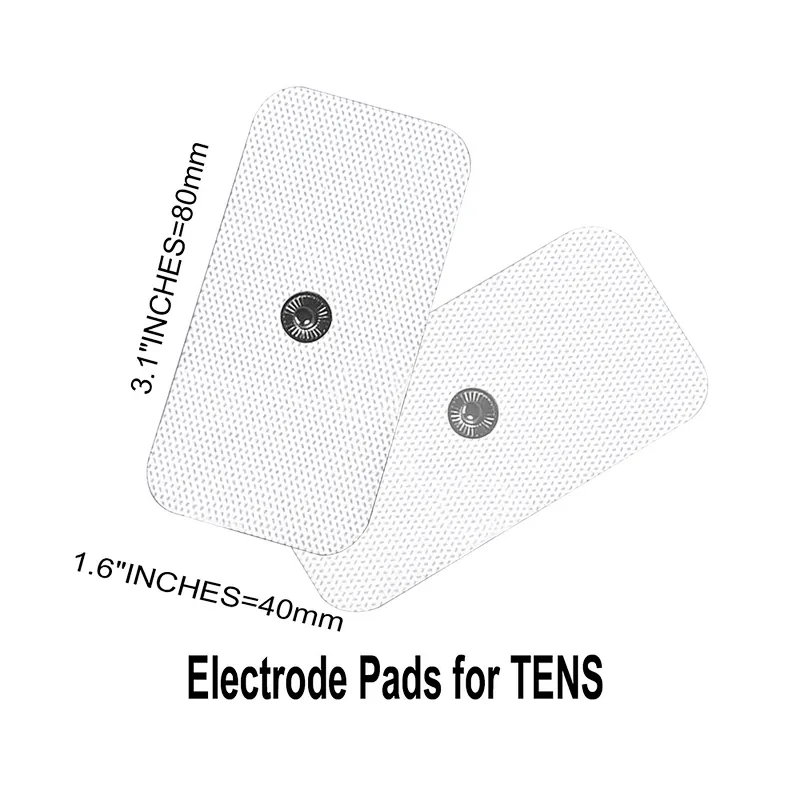 4*8cm White Non-woven Fabric Self Adhesive Tens Unit Massage Pads with Snap