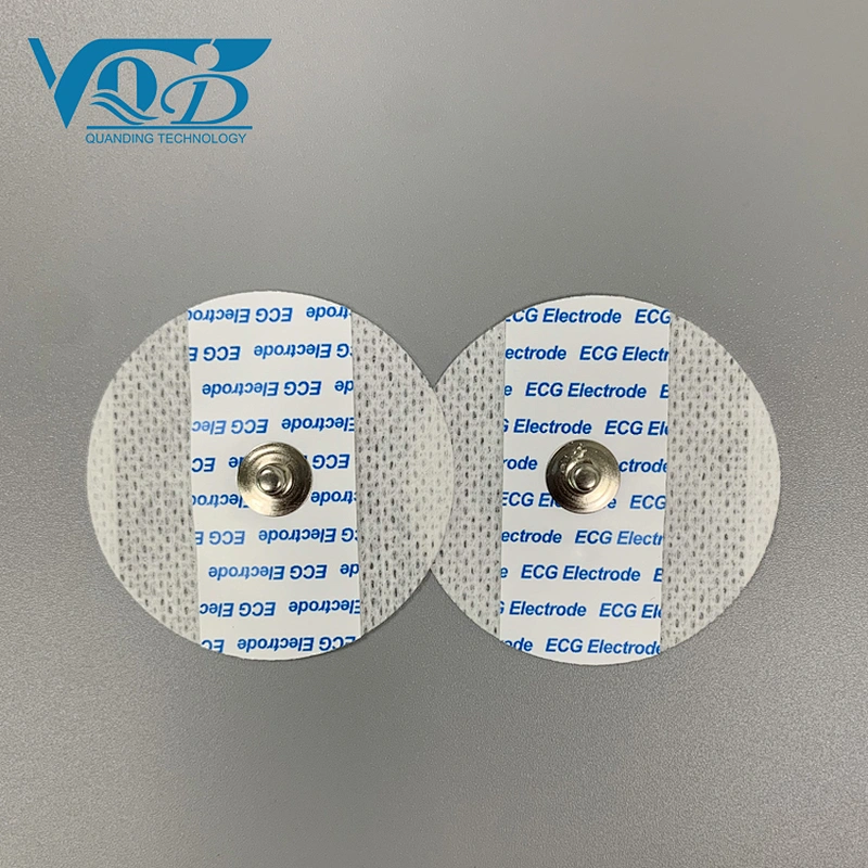 Non-Woven Fabric Ecg Chest Electrodes Safety Gel Ecg Electrode