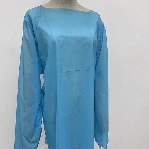Blue Non-woven Whole Body Protection Isolation Clothing Safety Gown for Adult