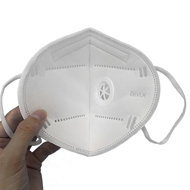 5 Layers Breathable Disposable FFP2 KN95 Face Mask with Valve