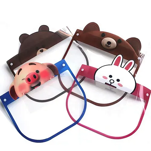 Hot Selling Kids Transparent Plastic Face Shield Protection Cartoon Face Shield