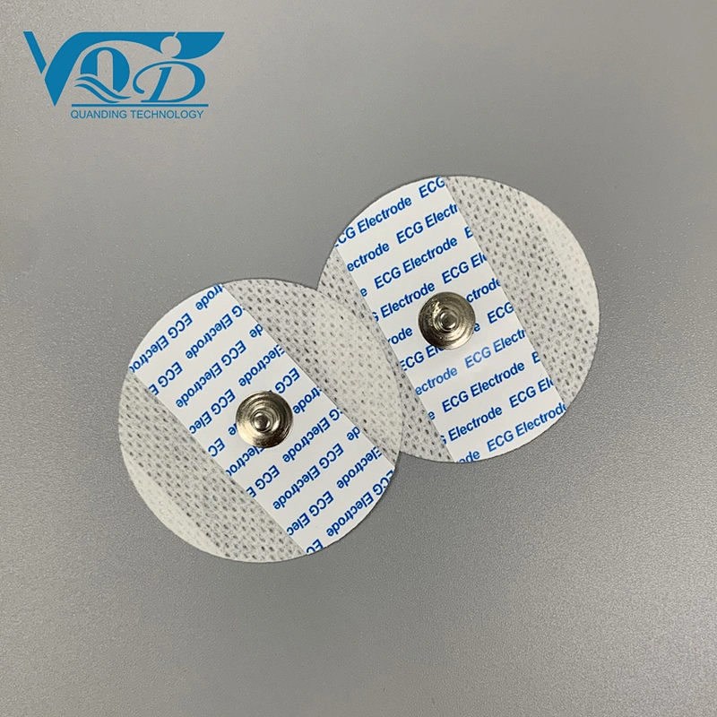Non-Woven Fabric Ecg Chest Electrodes Safety Gel Ecg Electrode
