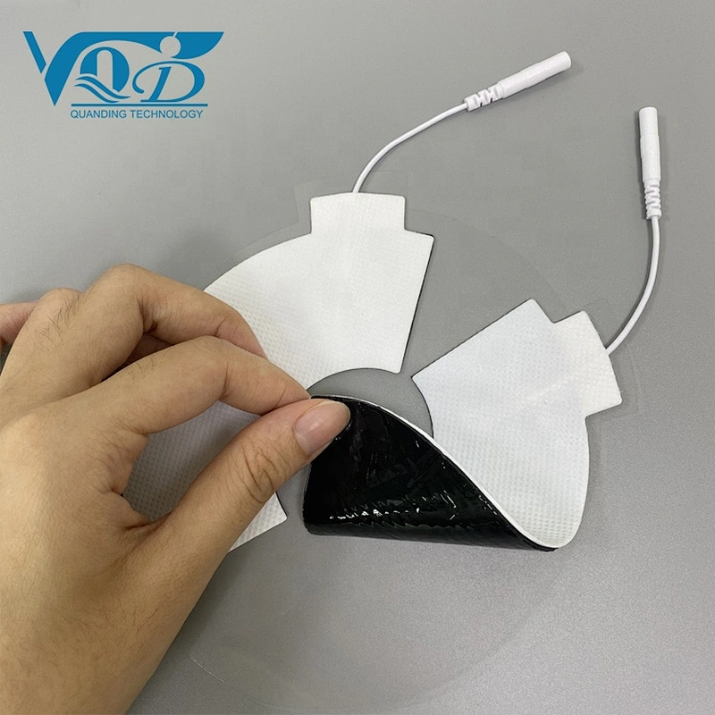 Arc-shape White Non-woven Tens Accessories Replacement Pads Massage Electrode Pads