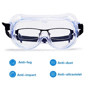 High Quality Anti-fog and Anti-splash Protective Eye Goggles Safety Glasses for Adult in Stock